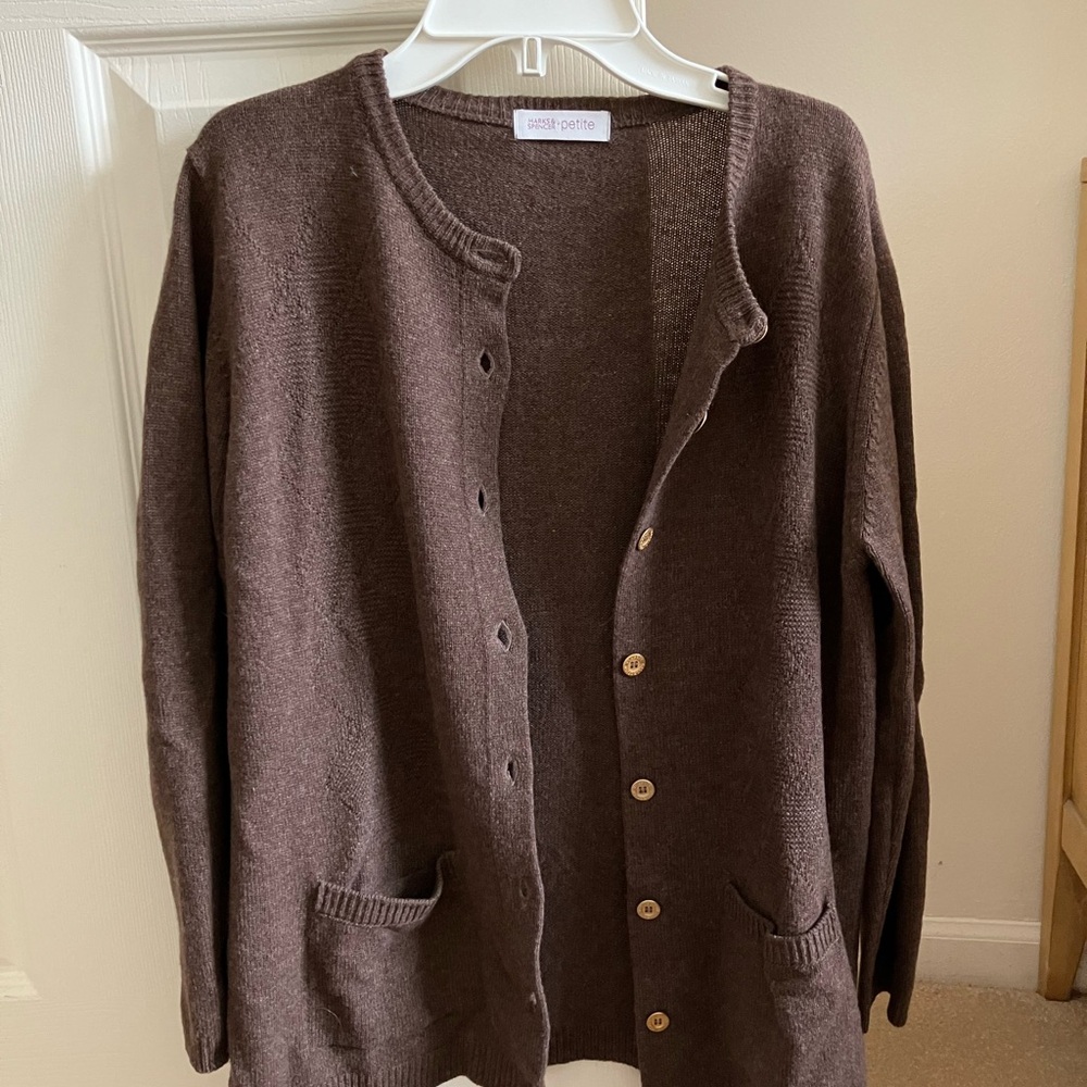 Marks & Spencer Chocolate Knit Cardigan